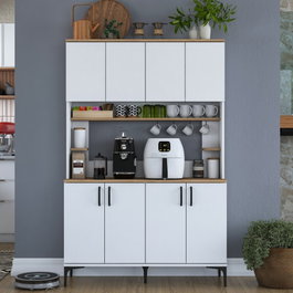 Hanah Home Armario Multiusos Nogal y Blanco
